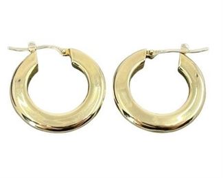 Lot 406
14k Italian Yellow Gold Hoop Earrings