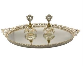 Lot 254
Hollywood Regency Style Vanity Tray and Perfume Decanters