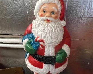 vintage blow mold santa