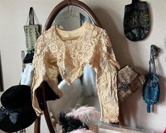 vintage clothes and purses