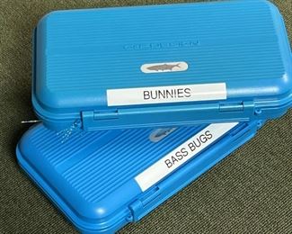 Bunnies Bass Bugs in CF Design Fly Boxes
