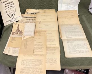 Chief Justice Beals Nuremberg War Trials Ephemera