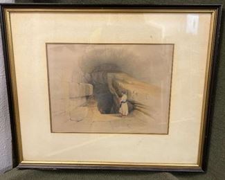 DAVID ROBERTS (1796-1864), "FOUNTAIN OF SILOAM- VALLEY OF JEHOSHAPHAT" Lithograph
