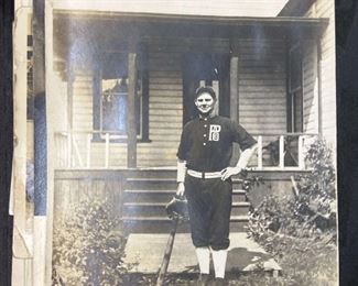 Family Photos Album With Military Baseball Images