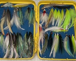Striped Flies In Tackle Box
