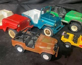 Vintage Tonka Metal Jeeps And More