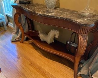 MARBLE TOP CONSOLE TABLE