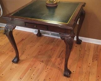 LEATHER TOP GAME TABLE