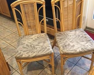 SET OF 6 BAMBOO CHAIRS