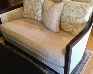 PAIR OF UPHOLSTERY SETTE SOFAS