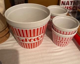 CRATE & BARREL POPCORN BOWL SET