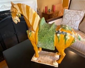 UNIQUE  ITALIAN,PORCELAIN HORSE