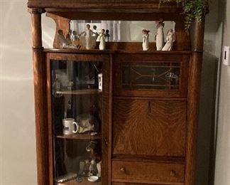 Antique oak secretary