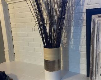 Gold and white decorative container