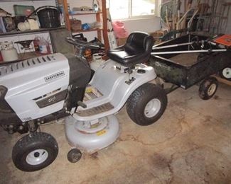 Craftsman riding mower and trailer (sold separately)
