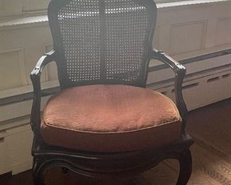 Louis carved walnut and caned chair circa 1800