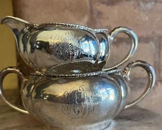Late 1800s creamer and sugar