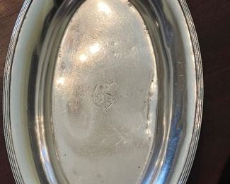 Antique sterling oval tray