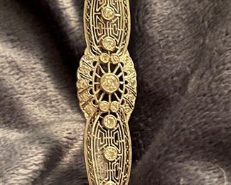 Large platinum and diamond brooch