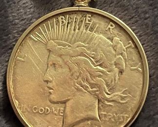 1926 silver dollar pendant