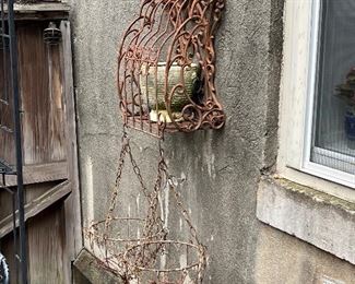 Antique iron planters