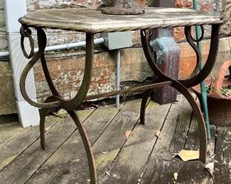 Very fine marble top iron table circa 1840s
