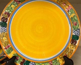 Antique early 1900s majolica plates