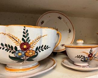 Fine late 1800s Italian pottery collection…not suitable for use only for display