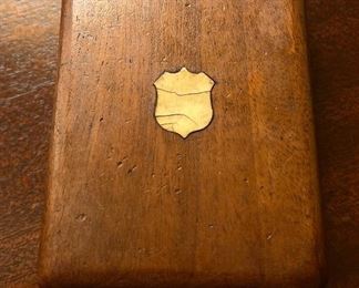 Antique English walnut fitted watch case box