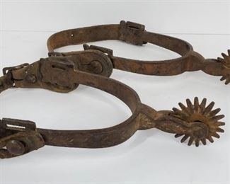 Pair of August Buermann Star Mark Steel Spurs