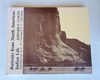 Large format 18 1/4" x 14 3/4" book entitled "Portraits From North American Indian Life" by Edward S. Curtis. Published in 1992 by the Promontory Press, the book contains over 80 large reproductions of Curtis's photographs of North American Indians.