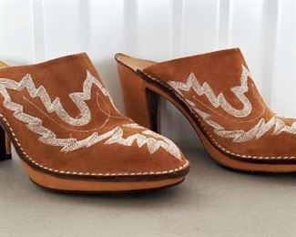 Vtg Donald Priser Designer Booza Suede Boot Shoes