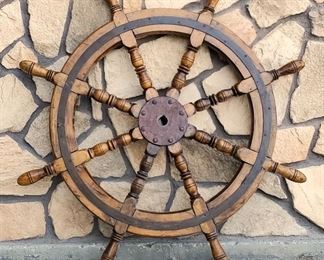 Antique ships wheel