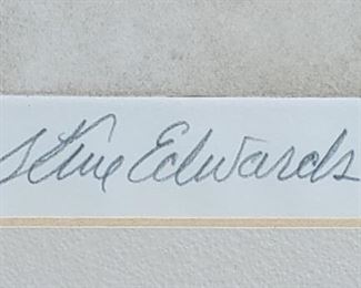 1978 Ltd Ed Etching Indian on Horse Steve Edwards