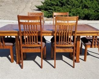 High Quality Mission Oak style dining room set