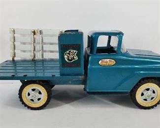 1958 TONKA Farms Pressed Steel Stake Truck Toy