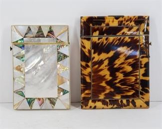 Antique calling card cases