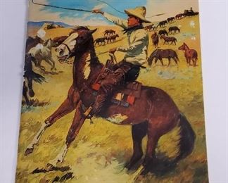 BOOK The Cowboy's Alphabet. Very hard to find book by Bill Gollings and Edith Hancock Johnson, with illustrations by Bill Gollings. Published in 1987. The pages are a bit crinkled.