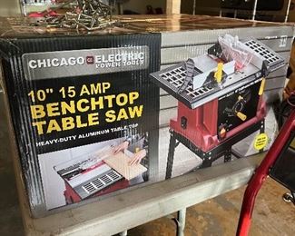 new Chicago bench top table saw