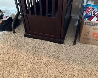 end table dog crate in one