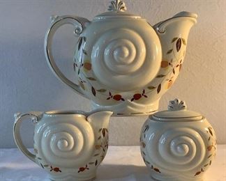Hall Jewel Tea Autumn Nautilus Tea Set