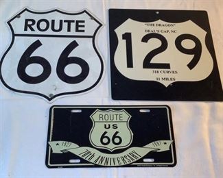 Route 66 & The Dragon Signs