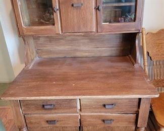Antique Boone Possum Belly Bakers Cupboard
