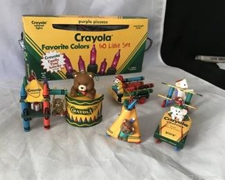 Hallmark Crayola Lot Lights and Ornaments