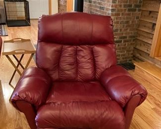 Red leather recliner