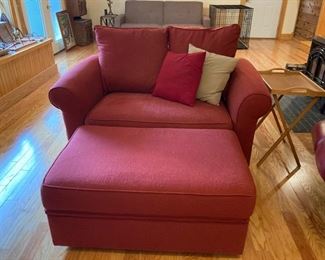Twin sleeper  chair and ottoman