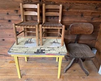 Child's table and chairs