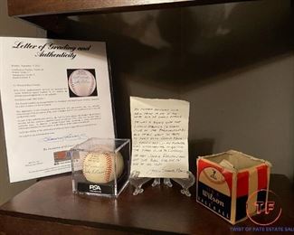 Signed JACKIE ROBINSON Baseball with PSA COA (8.5) with Original Box and Provenance Letter