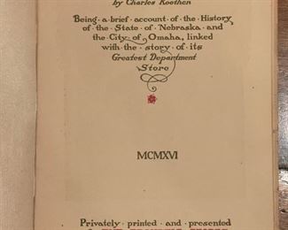 1916 "Down Through the Years" - A Brief History of Omaha Presented by THE BRANDEIS STORE - 50th Anniversary of Nebraska Statehood and 35th Anniversary of BRANDEIS