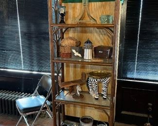John Wisner for FICKS REED Rattan Curved Top Etagere